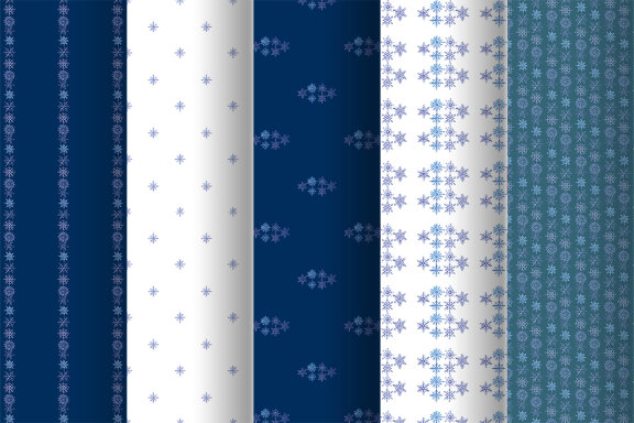Set of snowflakes patterns