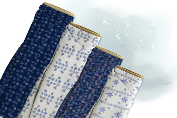 Set of snowflakes patterns