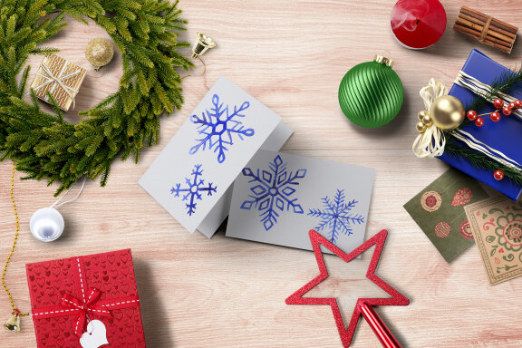 Watercolor Individual Snowflakes
