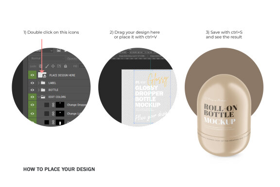 Plastic Roll-On Bottle - PSD Mockup