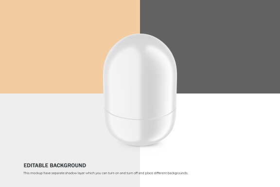 Plastic Roll-On Bottle - PSD Mockup