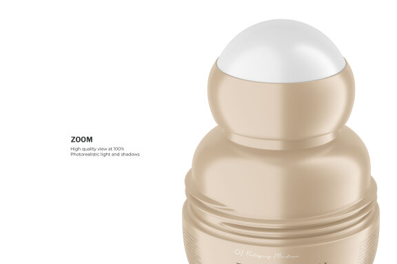 Plastic Roll-On Bottle - PSD Mockup