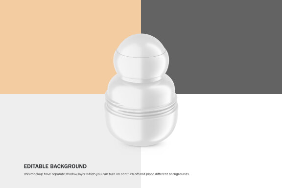 Plastic Roll-On Bottle - PSD Mockup