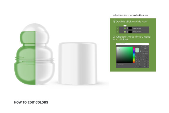 Plastic Roll-On Bottle - PSD Mockup