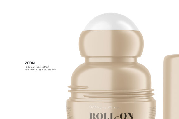 Plastic Roll-On Bottle - PSD Mockup
