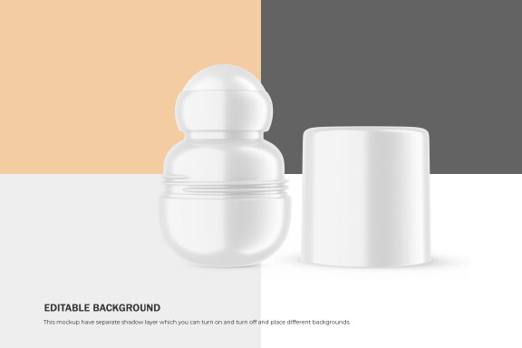 Plastic Roll-On Bottle - PSD Mockup