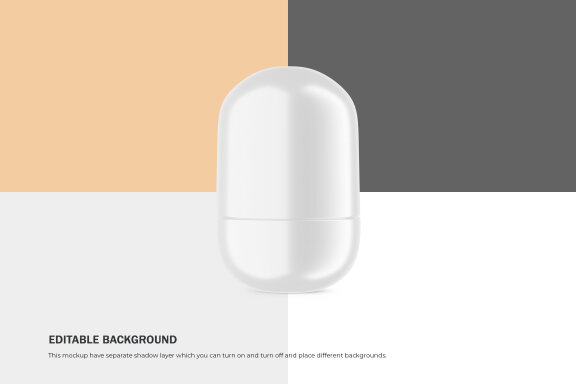 Plastic Roll-On Bottle - PSD Mockup