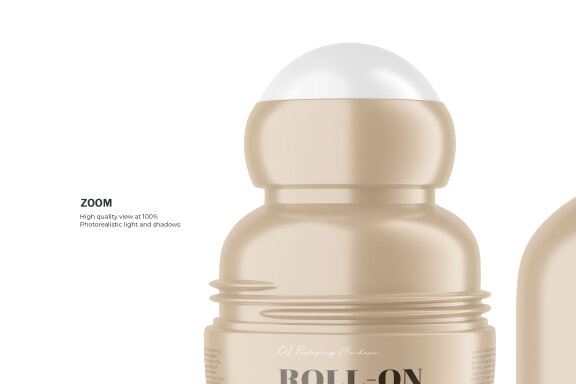 Plastic Roll-On Bottle - PSD Mockup