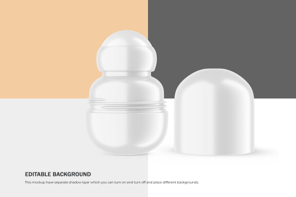 Plastic Roll-On Bottle - PSD Mockup