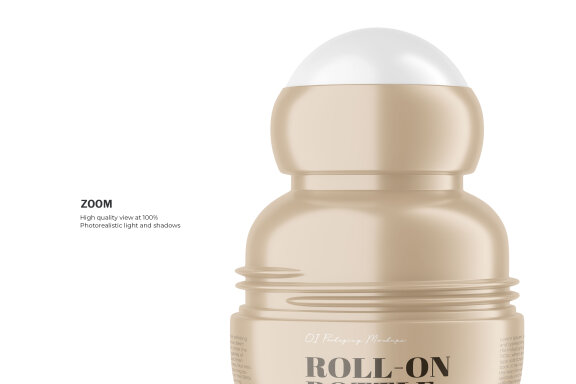 Plastic Roll-On Bottle - PSD Mockup