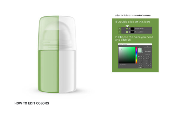 Plastic Roll-On Bottle - PSD Mockup