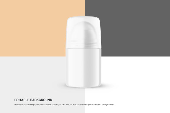 Plastic Roll-On Bottle - PSD Mockup