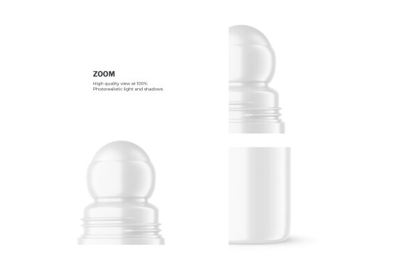 Plastic Roll-On Bottle - PSD Mockup