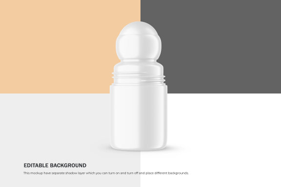 Plastic Roll-On Bottle - PSD Mockup