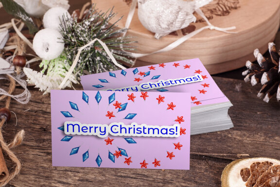 Watercolor Christmas Colorful Frames