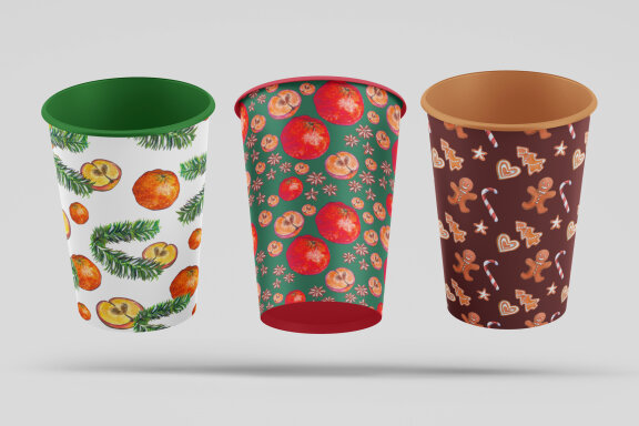 Winter Watercolor Patterns