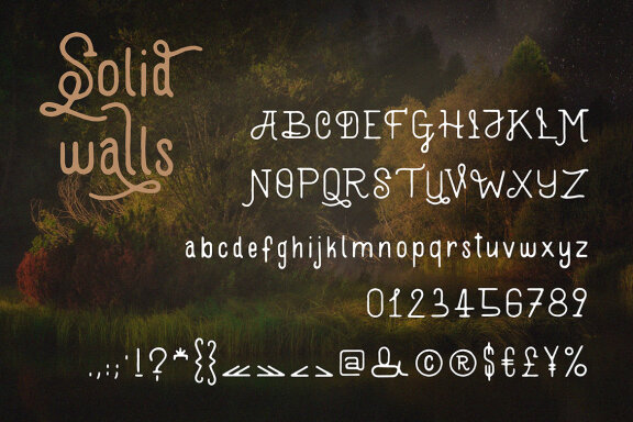 Solid Walls - Rough & Vintage Font