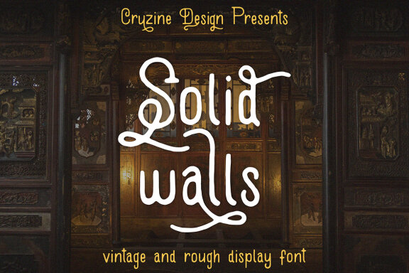 Solid Walls - Rough & Vintage Font
