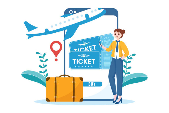 11 Online Travel Ticket Store Illustration