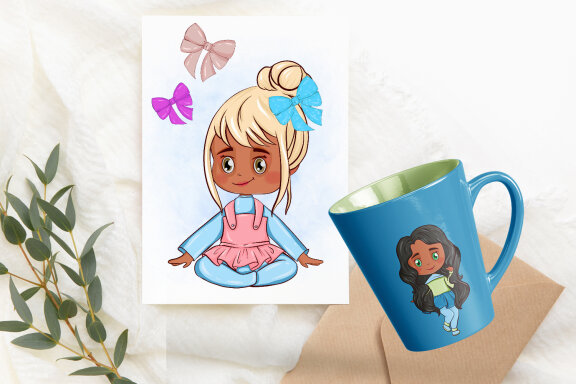 Little cardboard girls, fantasy, custom portrait