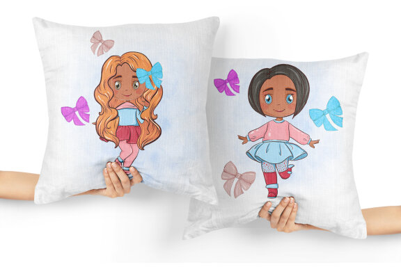 Little cardboard girls, fantasy, custom portrait