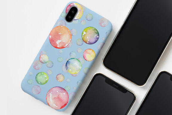 Watercolor Soap Bubbles