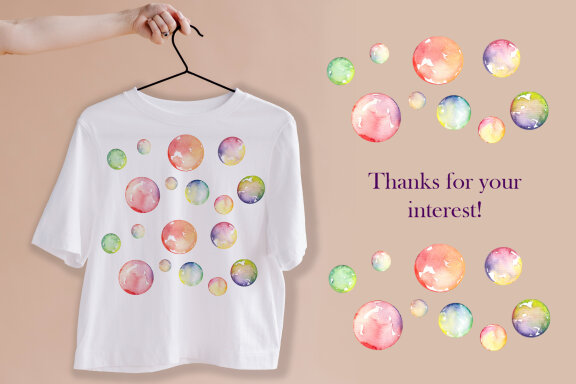 Watercolor Soap Bubbles