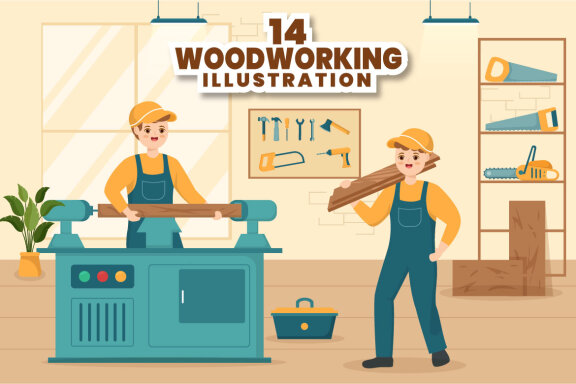14 Woodworking Illustration