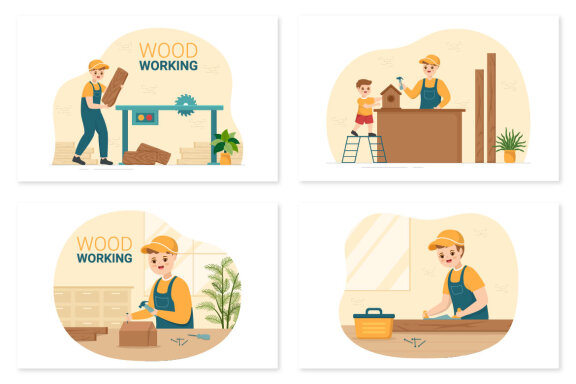 14 Woodworking Illustration