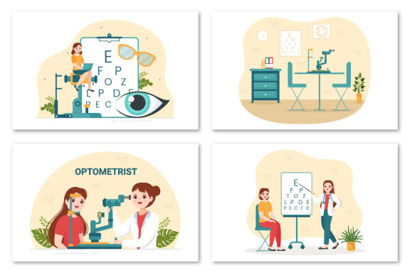 12 Optometrist Illustration