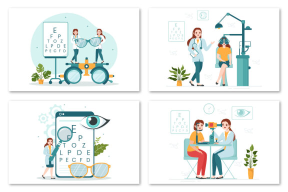 12 Optometrist Illustration
