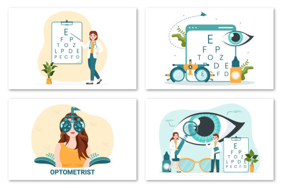 12 Optometrist Illustration