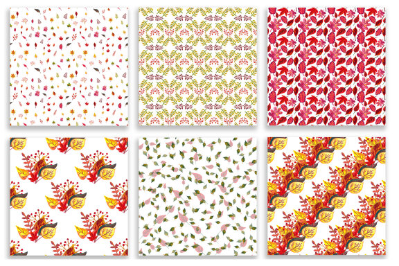 Watercolor Cliparts Autumn Leaves