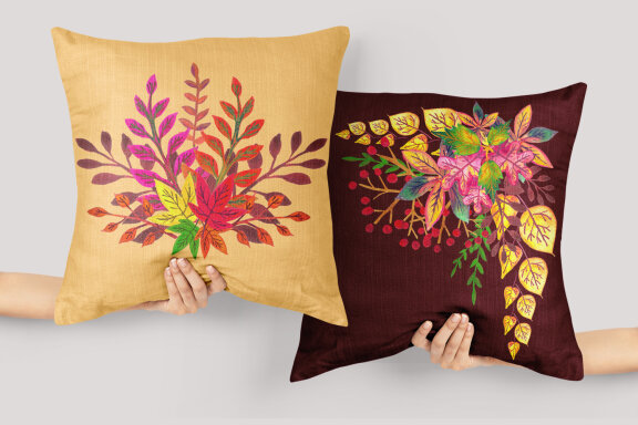 Autumn Leaves Watercolor Compositions