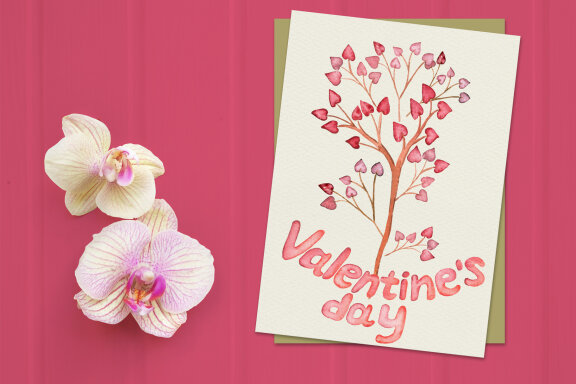 Valentine's Day Watercolor Cliparts