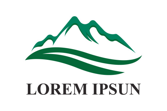 Mountain icon logo template vector illustration design