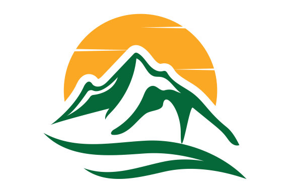 Mountain icon logo template vector illustration design