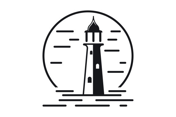 Lighthouse icon logo and vector illustration beacon tower design