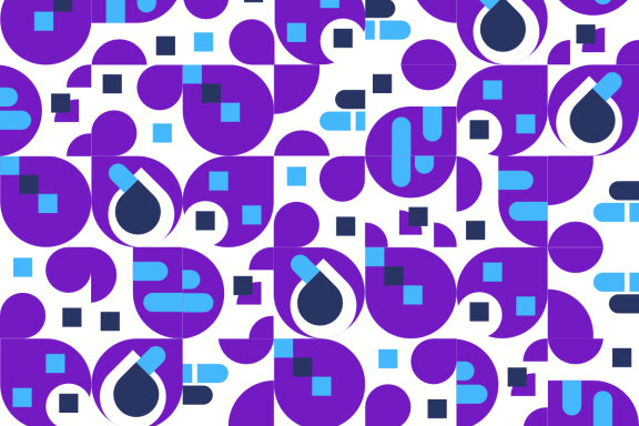 Dark Blue geometric pattern minimalist artwork
