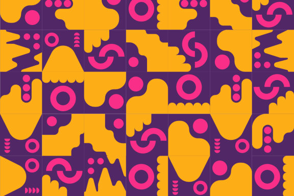 Dark Blue geometric pattern minimalist artwork