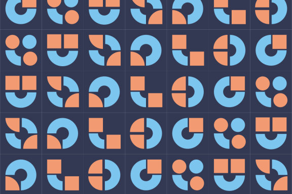 Dark Blue geometric pattern minimalist artwork