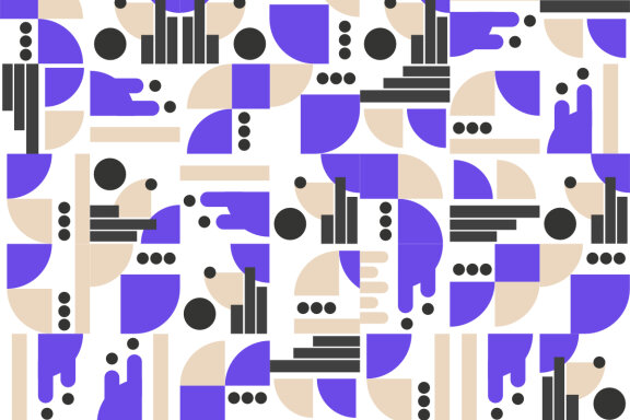 Dark Blue geometric pattern minimalist artwork