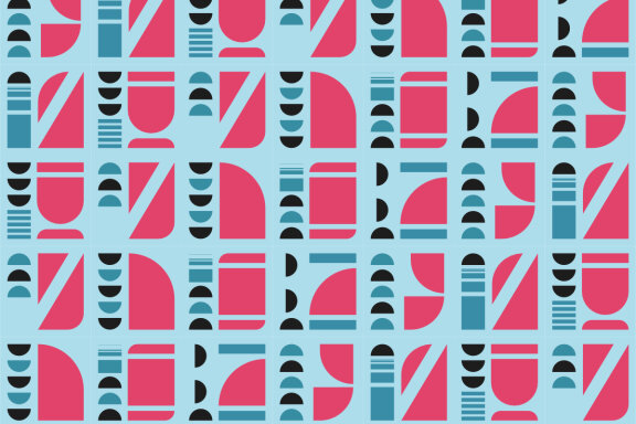 Dark Blue geometric pattern minimalist artwork