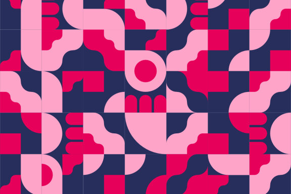 Dark Blue geometric pattern minimalist artwork