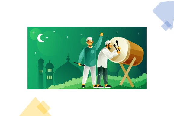 Hitting bedug for celebrating Ramadan and eid Fitr