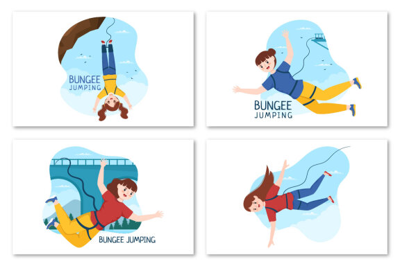 12 Bungee Jumping Illustration