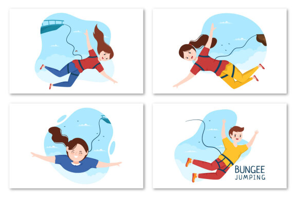 12 Bungee Jumping Illustration