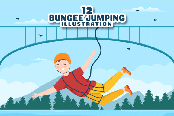 12 Bungee Jumping Illustration