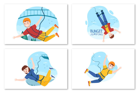 12 Bungee Jumping Illustration