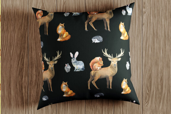 Forest Animals Watercolor Patterns